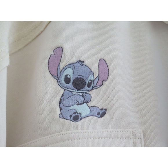 adidas HF4631 Women's Sz XL Beige Disney Lilo & Stitch Button Down L/S Shirt - Picture 3 of 11